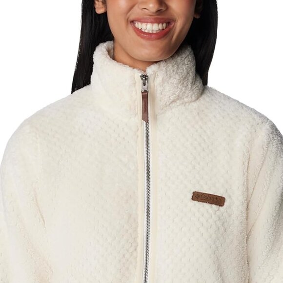 Womens Columbia long fire side sherpa warm cozy jacket XL cream "chalk" NWT - Picture 4 of 7